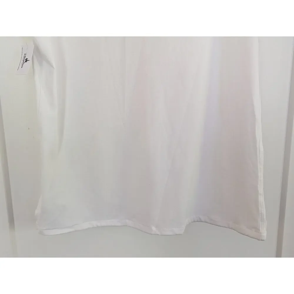Disney Parks Women's Large White PJ Pajama Top Pink Castle Button Up - Picture 13 of 16